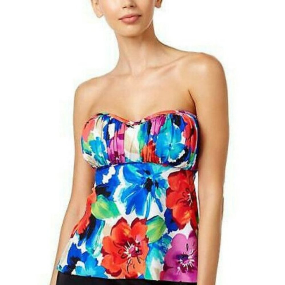 NWT SWIM SOLUTIONS bust support 3 way Tankini Top